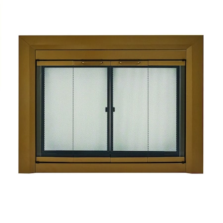 Fireplace Glass Doors Clairmont Large Heritage Brass CM-3012HE